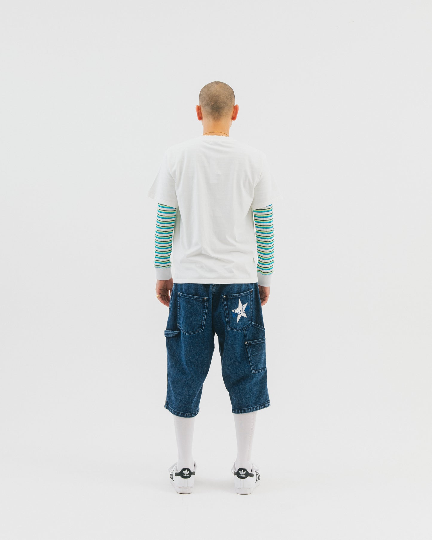 Bicolor Double Knee Shorts