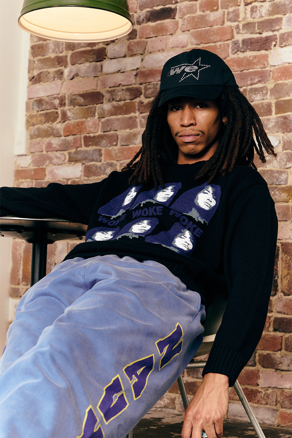 Rhinestone We Star Logo Cap