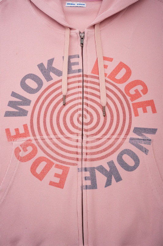 Washed Thermal Zip Hoodie