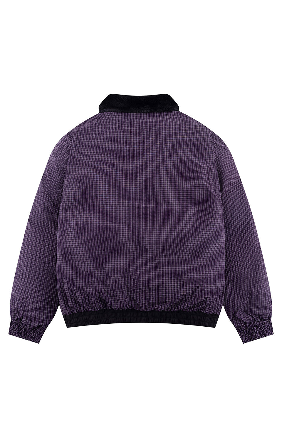 Fur Collar Checkered Down Jacket