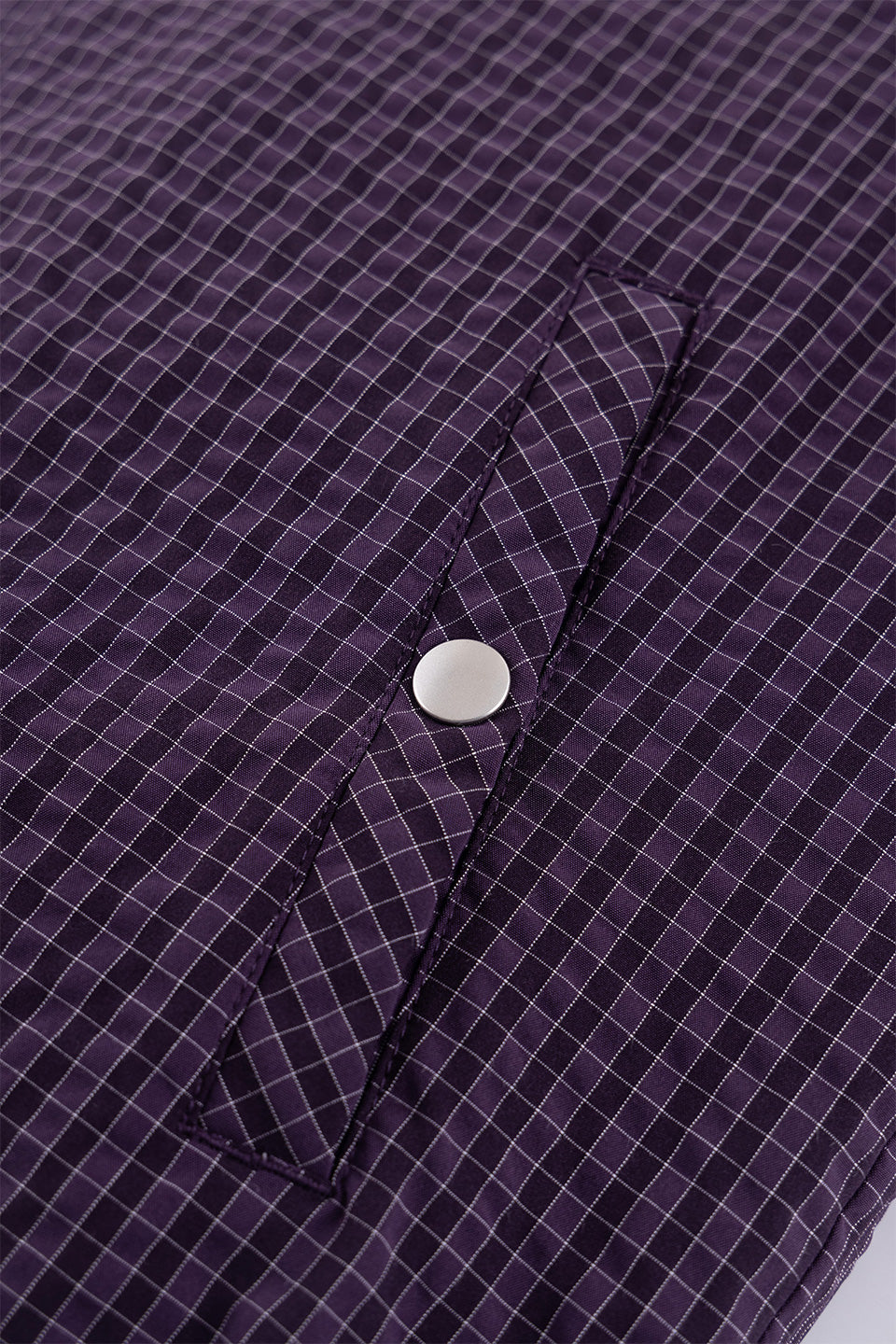 Fur Collar Checkered Down Jacket