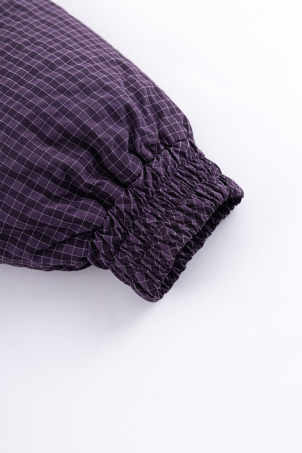 Fur Collar Checkered Down Jacket