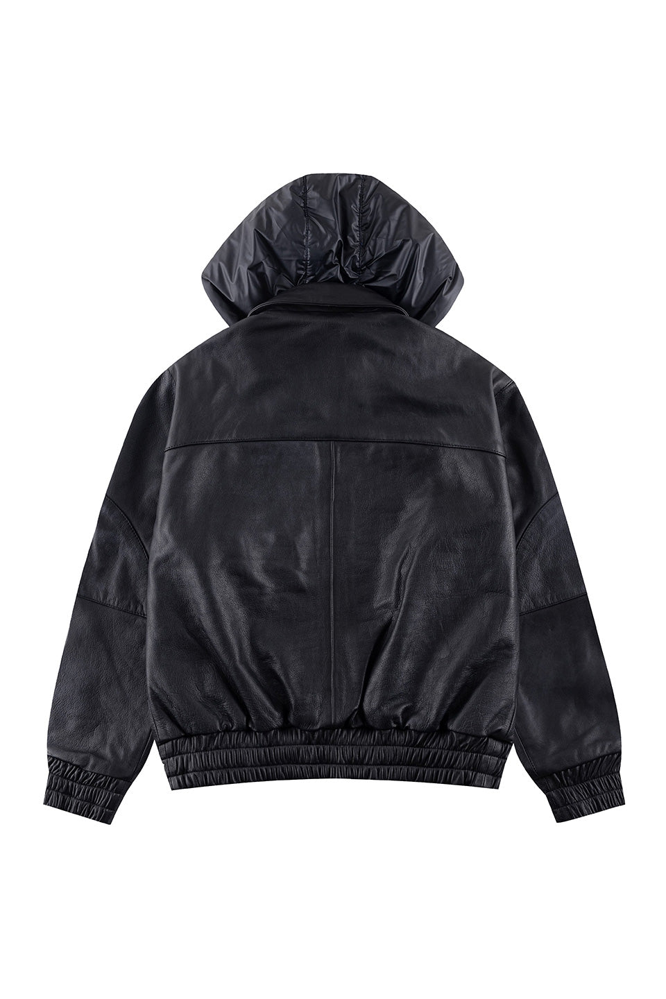 Leather Tech Bomber Jacket