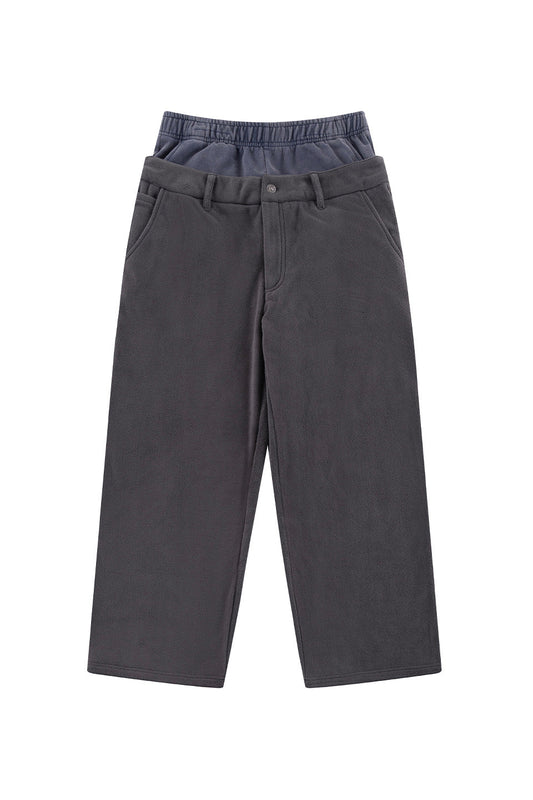 Washed Fleece Layered Pants