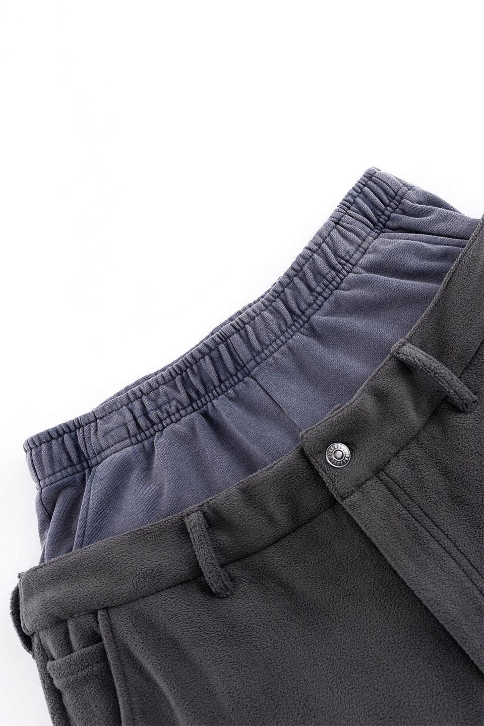 Washed Fleece Layered Pants